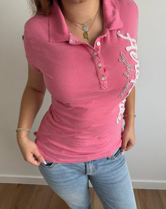bubblegum pink aeropostale polo