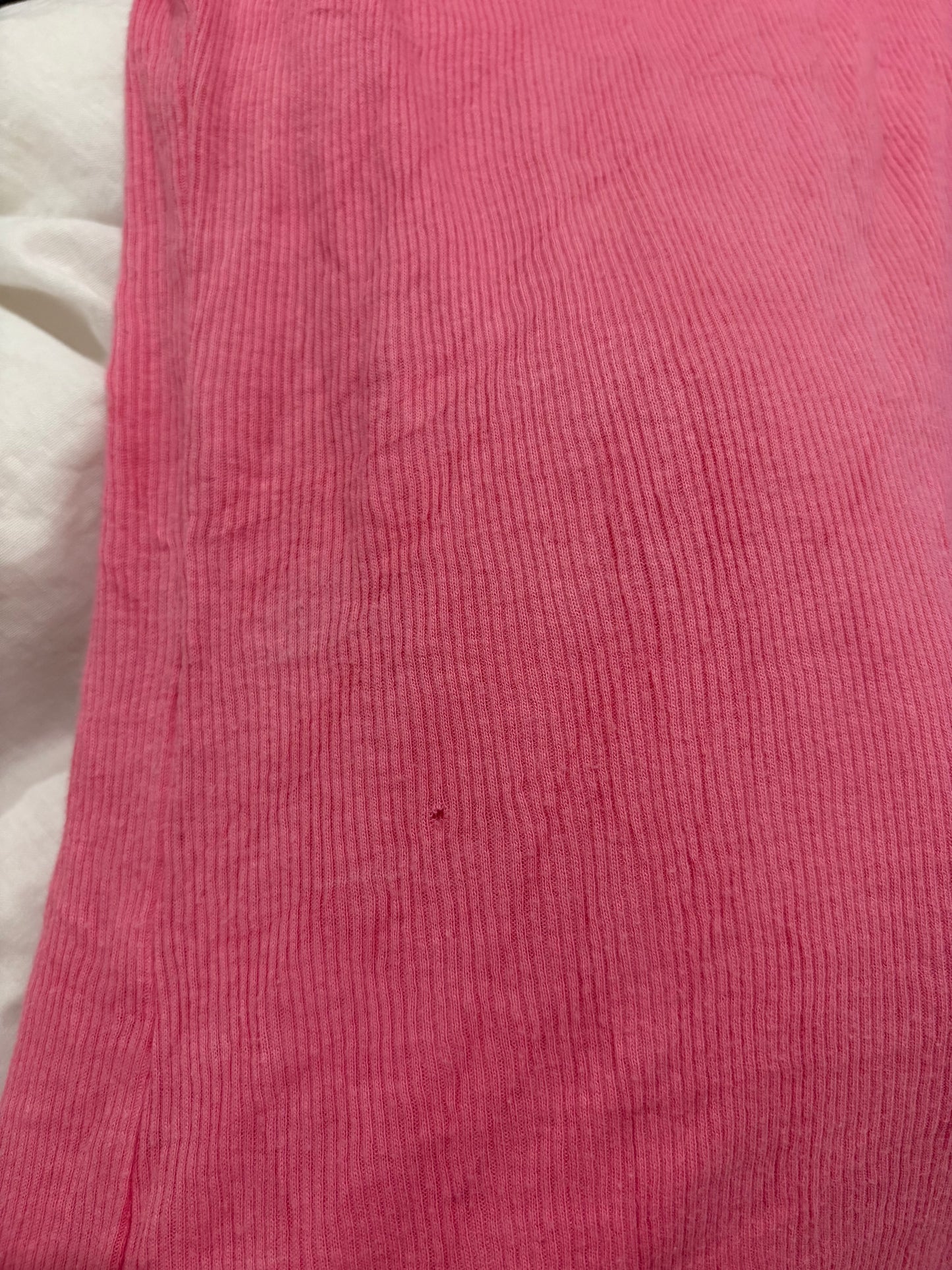 pink hollister ribbed lace tank with bow