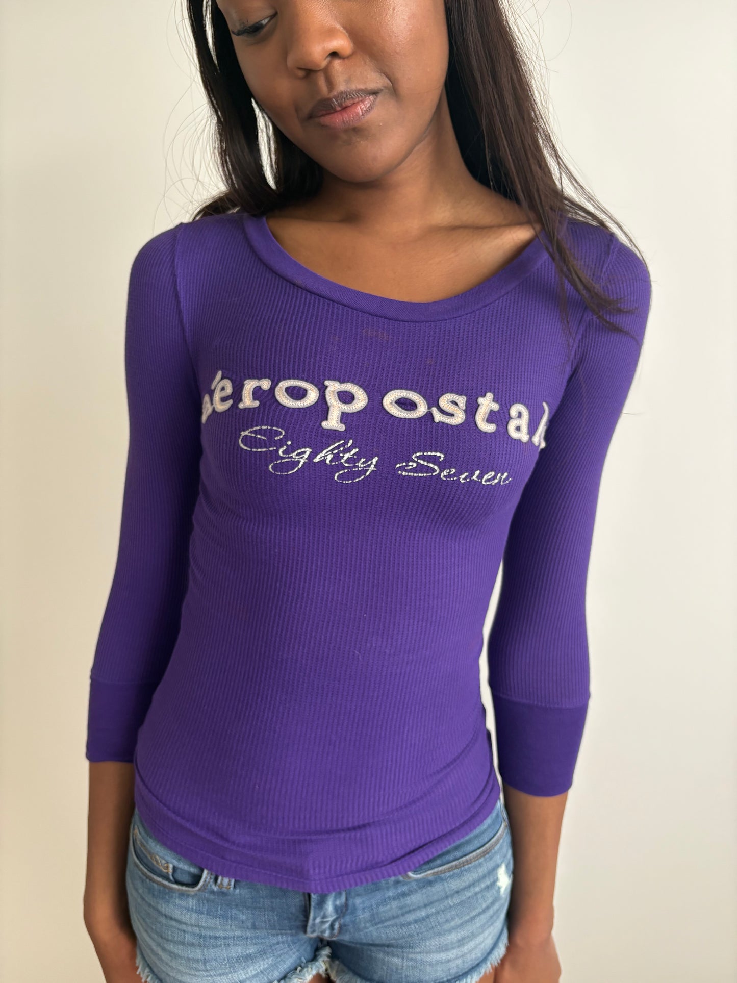 purple aeropostale long-sleeve