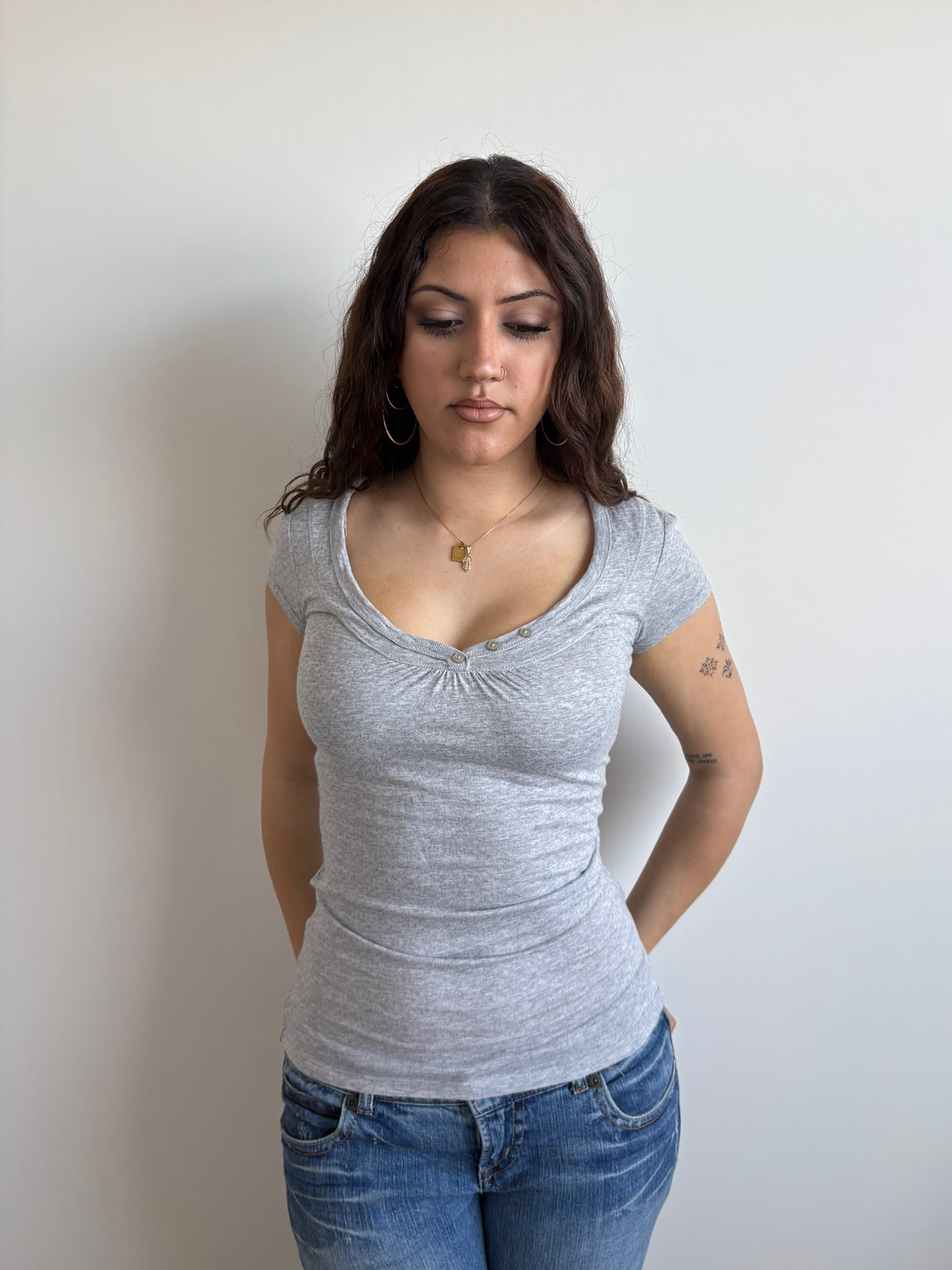 aeropostale grey spotted top
