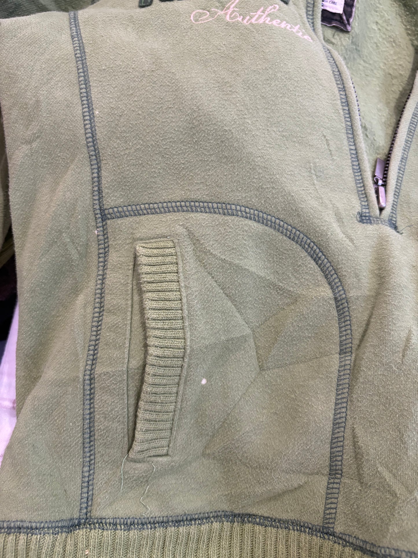 fur-lined green aeropostale jumper