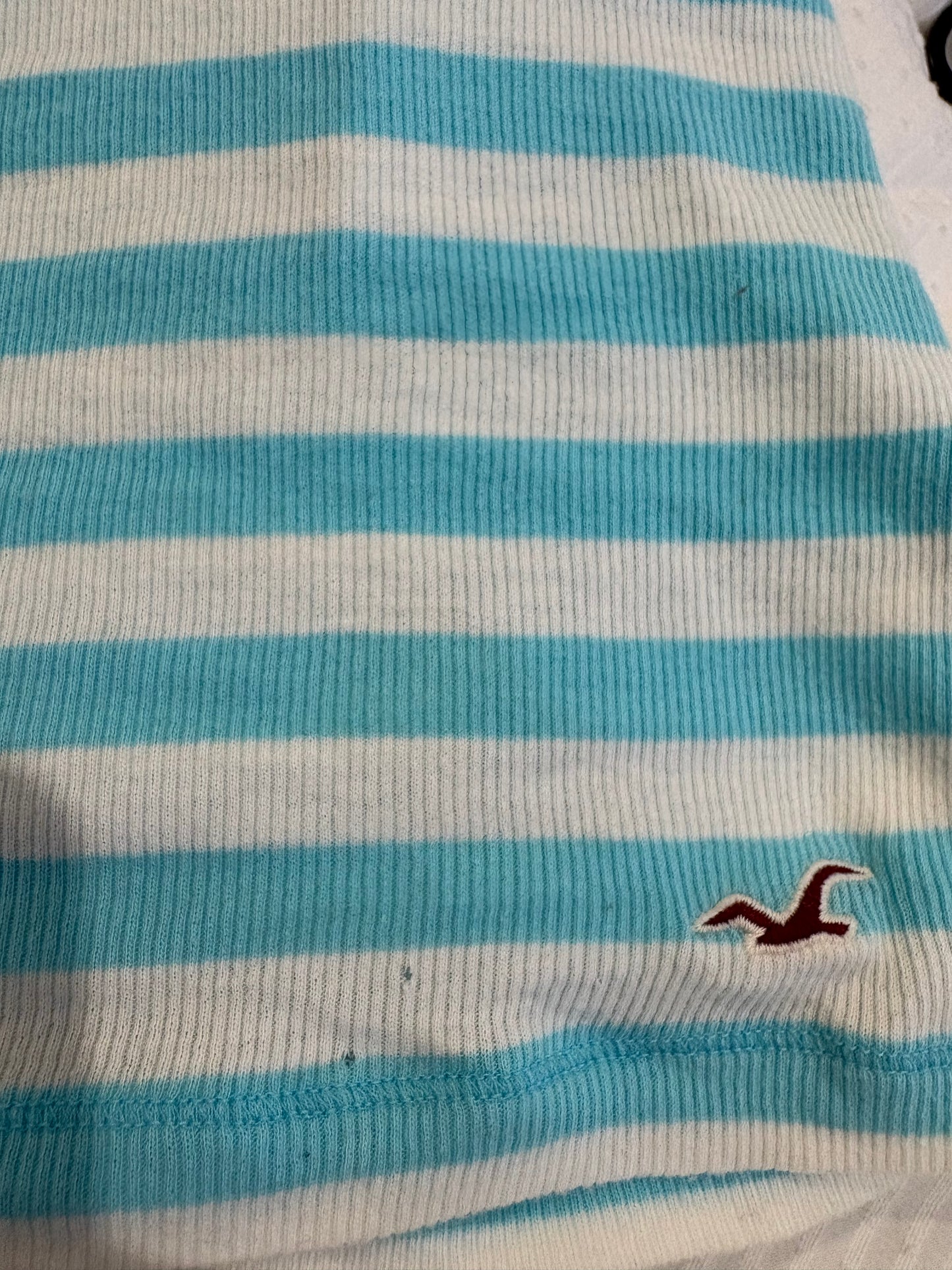 baby blue striped hollister tank