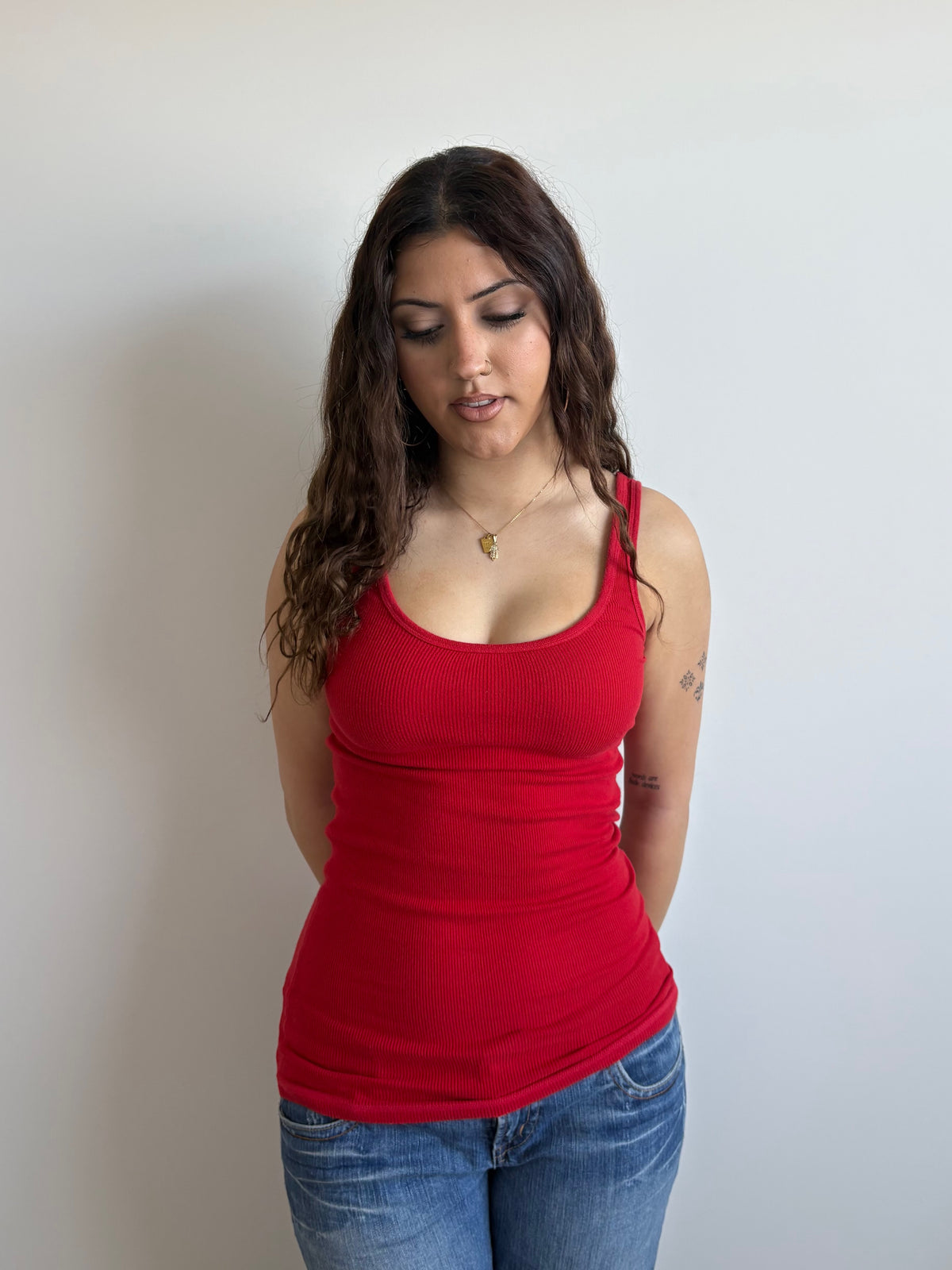 red abercrombie & fitch tank