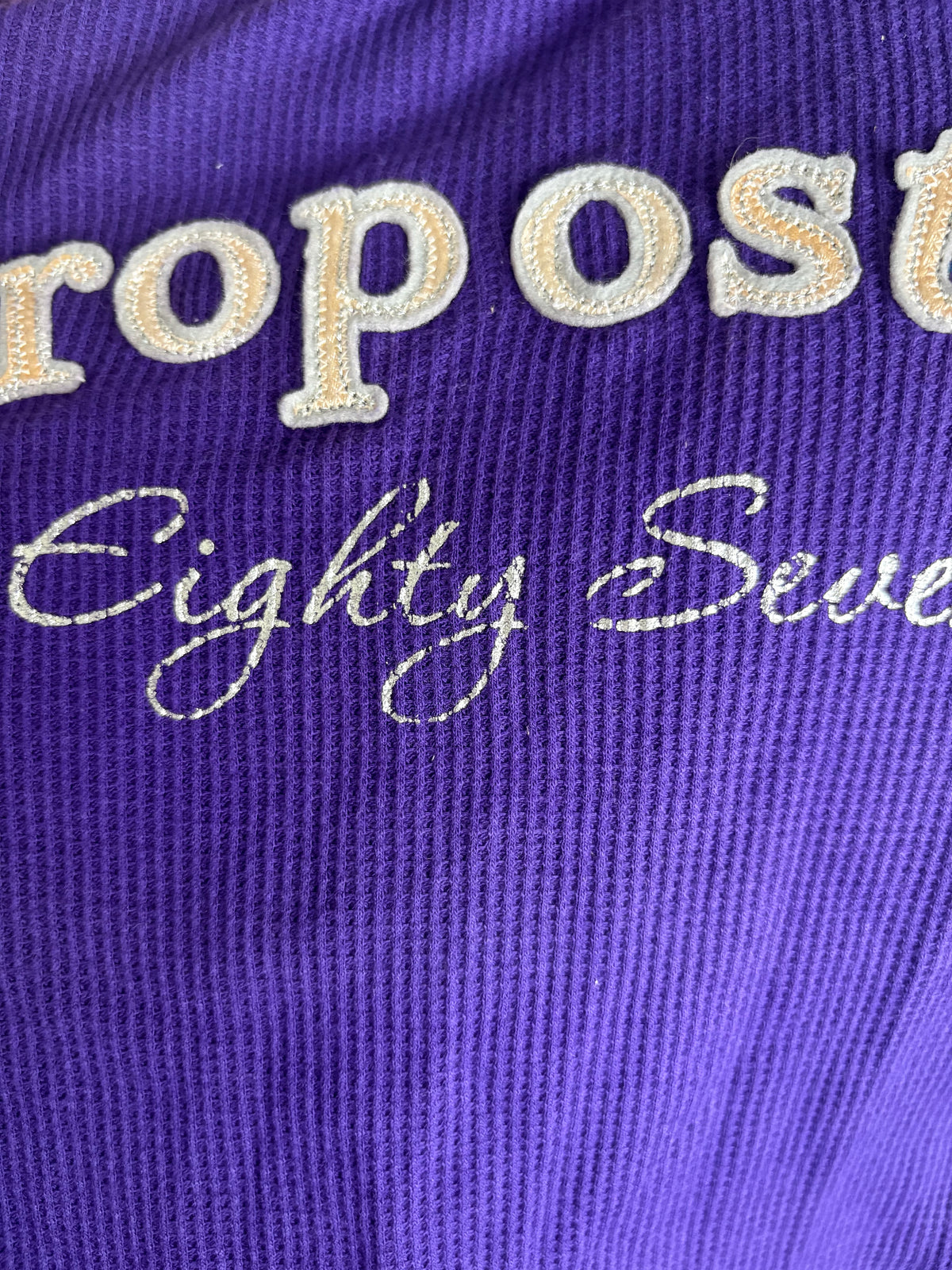 purple waffle-knit aeropostale top