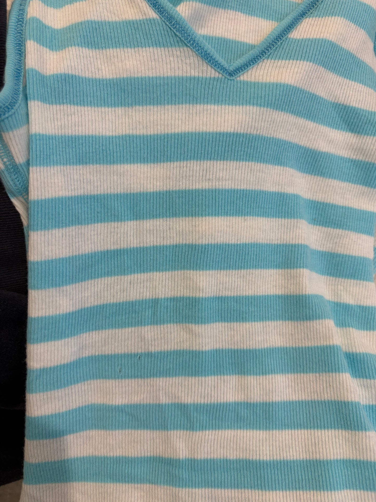baby blue striped hollister tank