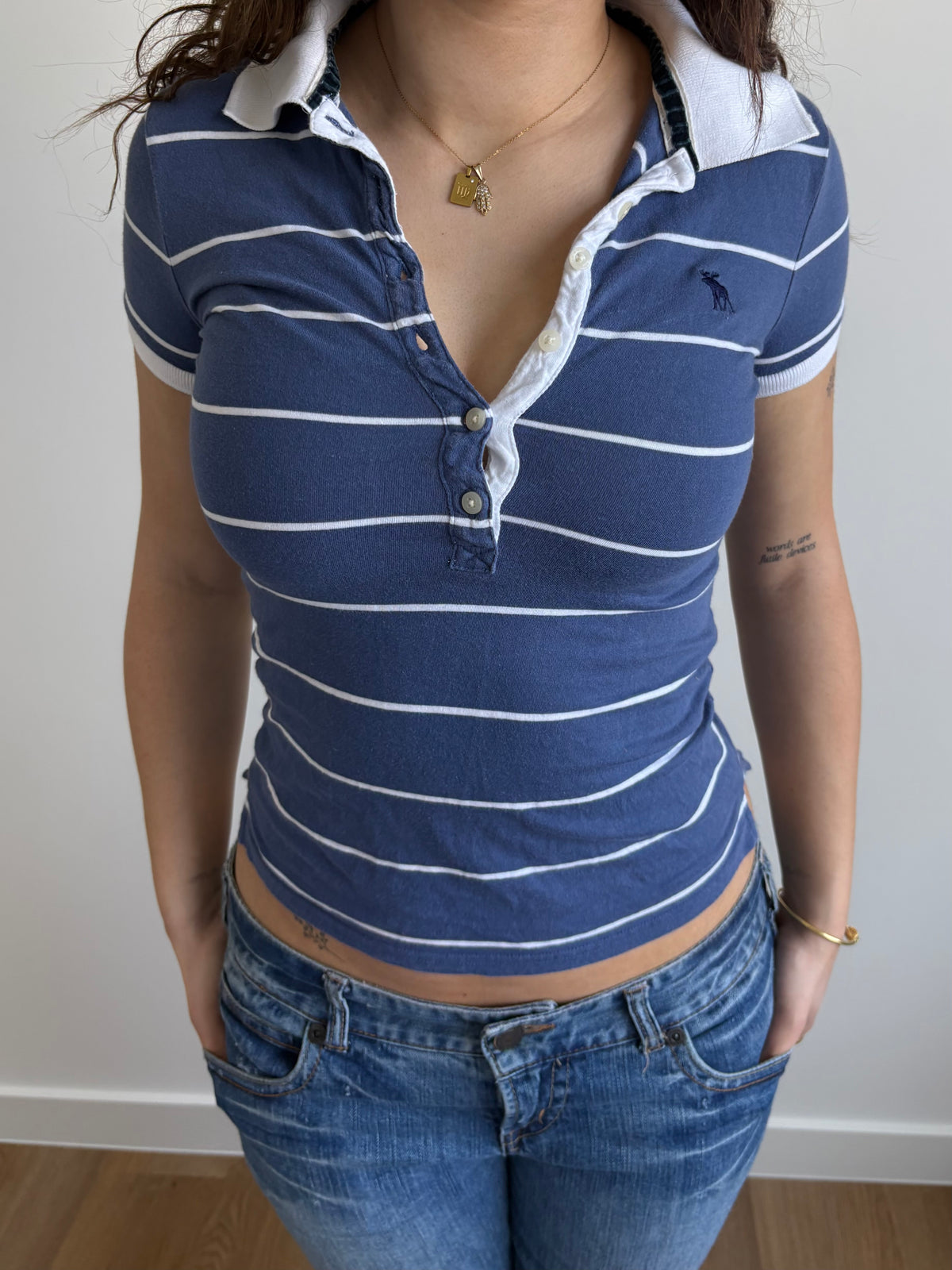 abercrombie & fitch striped polo