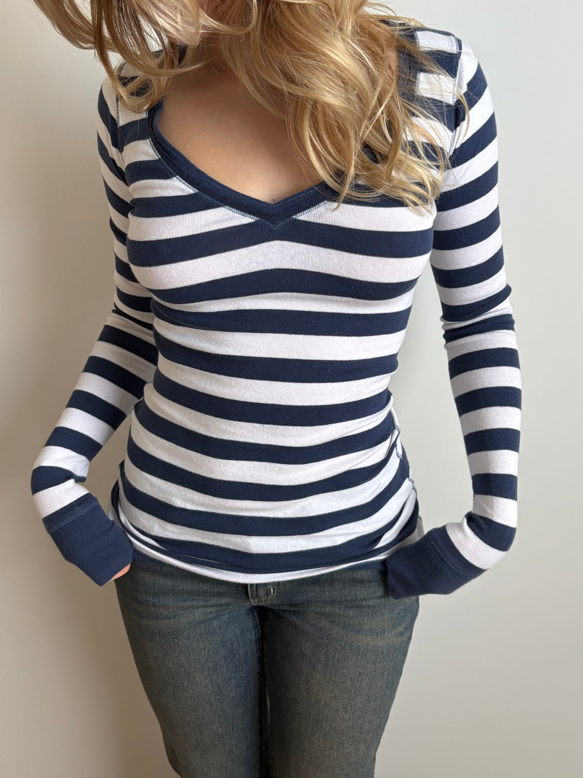 blur and white striped abercrombie & fitch long-sleeve