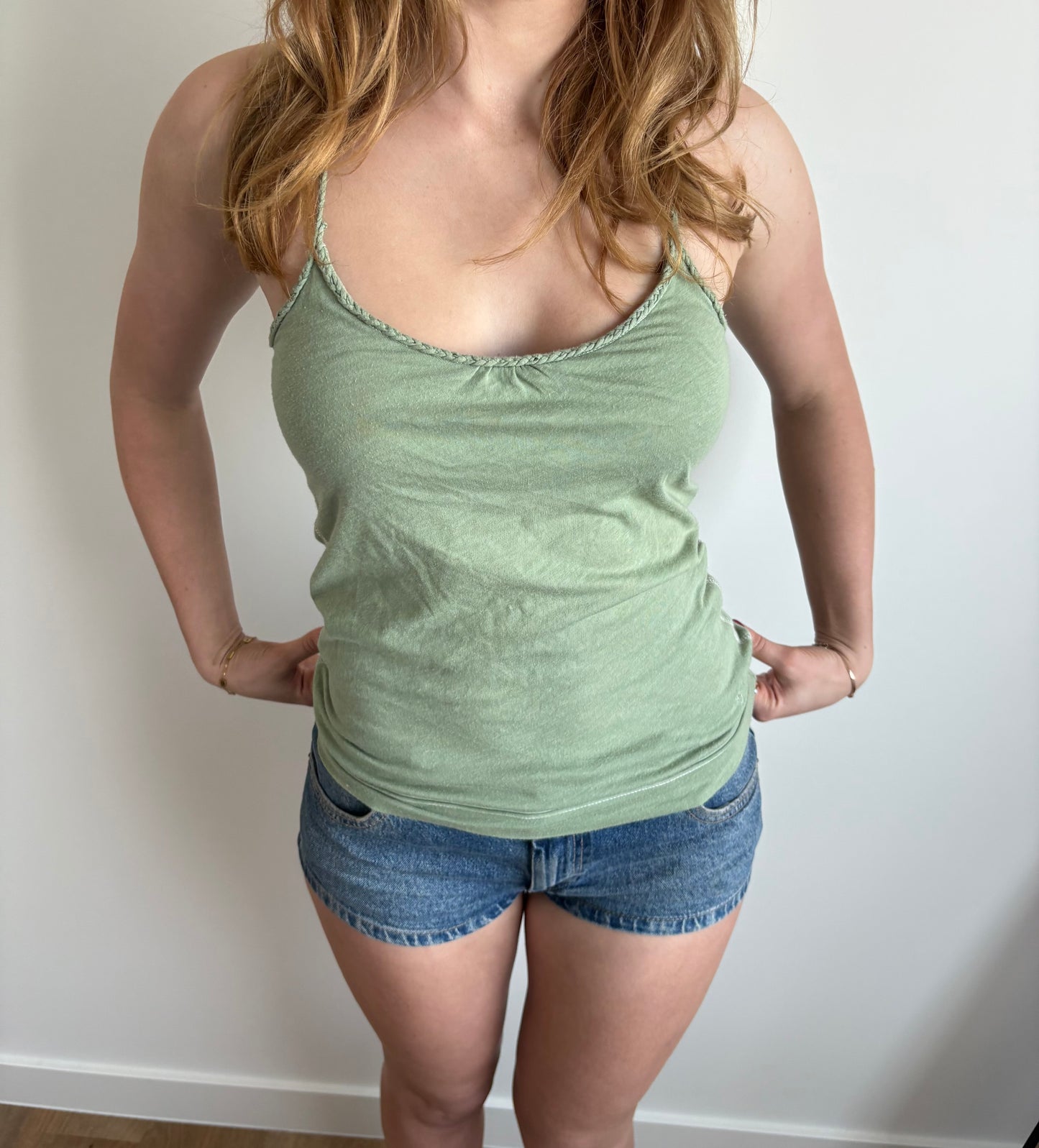 light green abercrombie & fitch tank top